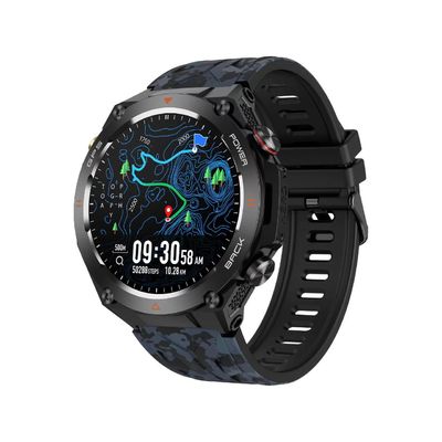 KC82 Sport Smart Watch 1.45 inci Screen Kompas GPS Tracker 650mAh Baterai Untuk Pria