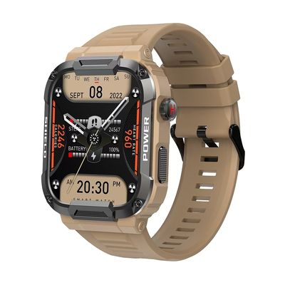 MK66 Pria Smart Watch Outdoor Sport Fitness Tracker Dengan Telepon BT 400mAh Baterai Besar