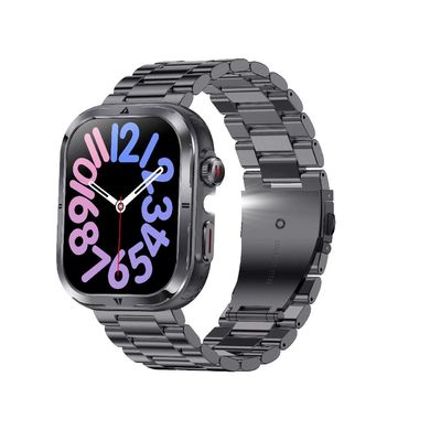 MK68 AMOLED Full Screen Pria Smart Watch Dengan BT Hubungi Manajemen Kesehatan Baterai 360mAh